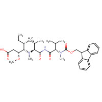 863971-44-2 (3R,4S,5S)-4-[[(2S)-1-[[(2S)-2-[9H-fluoren-9-ylmethoxycarbonyl(methyl)amino]-3-methylbutanoyl]amino]-3-methyl-1-oxobutan-2-yl]-methylamino]-3-methoxy-5-methylheptanoic acid chemical structure