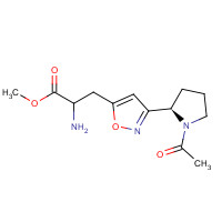 1219125-39-9 methyl 3-[3-[(2R)-1-acetylpyrrolidin-2-yl]-1,2-oxazol-5-yl]-2-aminopropanoate chemical structure