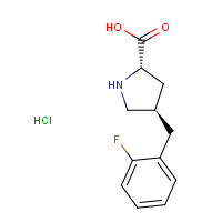 1049733-29-0 (2S,4R)-4-[(2-fluorophenyl)methyl]pyrrolidine-2-carboxylic acid;hydrochloride chemical structure