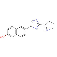 1312611-46-3 6-[2-[(2S)-pyrrolidin-2-yl]-1H-imidazol-5-yl]naphthalen-2-ol chemical structure