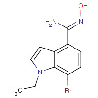 1258959-85-1 7-bromo-1-ethyl-N'-hydroxyindole-4-carboximidamide chemical structure