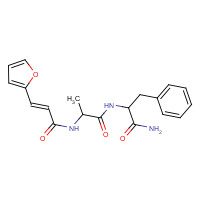 29268-00-6 2-[2-[[(E)-3-(furan-2-yl)prop-2-enoyl]amino]propanoylamino]-3-phenylpropanamide chemical structure