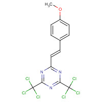 42573-57-9 2-[(E)-2-(4-methoxyphenyl)ethenyl]-4,6-bis(trichloromethyl)-1,3,5-triazine chemical structure