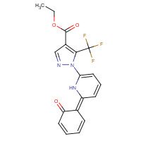 1128268-02-9 ethyl 1-[(6Z)-6-(6-oxocyclohexa-2,4-dien-1-ylidene)-1H-pyridin-2-yl]-5-(trifluoromethyl)pyrazole-4-carboxylate chemical structure
