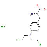 3223-07-2 (2S)-2-amino-3-[4-[bis(2-chloroethyl)amino]phenyl]propanoic acid;hydrochloride chemical structure