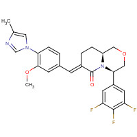 937812-80-1 (4R,7E,9aS)-7-[[3-methoxy-4-(4-methylimidazol-1-yl)phenyl]methylidene]-4-(3,4,5-trifluorophenyl)-1,3,4,8,9,9a-hexahydropyrido[2,1-c][1,4]oxazin-6-one chemical structure