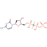 105774-00-3 [(2R,3S,5R)-5-(4-amino-2-oxopyrimidin-1-yl)-3-hydroxyoxolan-2-yl]methoxy-[difluoro-[hydroxy(phosphonooxy)phosphoryl]methyl]phosphinic acid chemical structure
