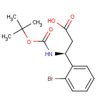 500770-75-2 (3S)-3-(2-bromophenyl)-3-[(2-methylpropan-2-yl)oxycarbonylamino]propanoic acid chemical structure