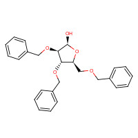 89615-42-9 (2S,3R,4S,5S)-3,4-bis(phenylmethoxy)-5-(phenylmethoxymethyl)oxolan-2-ol chemical structure