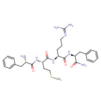 64190-70-1 (2S)-N-[(2S)-1-amino-1-oxo-3-phenylpropan-2-yl]-2-[[(2S)-2-[[(2S)-2-amino-3-phenylpropanoyl]amino]-4-methylsulfanylbutanoyl]amino]-5-(diaminomethylideneamino)pentanamide chemical structure