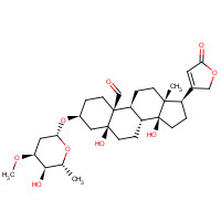 508-77-0 (3S,5S,8R,9S,10S,13R,14S,17R)-5,14-dihydroxy-3-[(2R,4S,5R,6R)-5-hydroxy-4-methoxy-6-methyloxan-2-yl]oxy-13-methyl-17-(5-oxo-2H-furan-3-yl)-2,3,4,6,7,8,9,11,12,15,16,17-dodecahydro-1H-cyclopenta[a]phenanthrene-10-carbaldehyde chemical structure