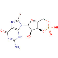 31356-94-2 9-[(4aR,6R,7R,7aS)-2,7-dihydroxy-2-oxo-4a,6,7,7a-tetrahydro-4H-furo[3,2-d][1,3,2]dioxaphosphinin-6-yl]-2-amino-8-bromo-3H-purin-6-one chemical structure