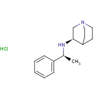 120570-09-4 (3R)-N-[(1S)-1-phenylethyl]-1-azabicyclo[2.2.2]octan-3-amine;hydrochloride chemical structure