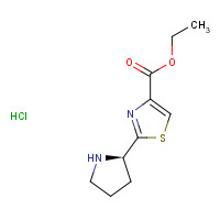 251349-56-1 ethyl 2-[(2R)-pyrrolidin-2-yl]-1,3-thiazole-4-carboxylate;hydrochloride chemical structure