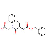 13122-99-1 2-[[(2S)-3-phenyl-2-(phenylmethoxycarbonylamino)propanoyl]amino]acetic acid chemical structure