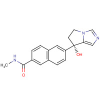 566939-85-3 6-[(7S)-7-hydroxy-5,6-dihydropyrrolo[1,2-c]imidazol-7-yl]-N-methylnaphthalene-2-carboxamide chemical structure