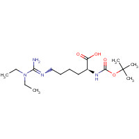 122532-94-9 (2S)-6-[[amino(diethylamino)methylidene]amino]-2-[(2-methylpropan-2-yl)oxycarbonylamino]hexanoic acid chemical structure
