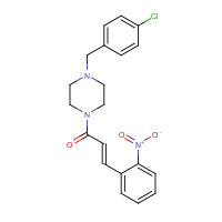 960356-21-2 (E)-1-[4-[(4-chlorophenyl)methyl]piperazin-1-yl]-3-(2-nitrophenyl)prop-2-en-1-one chemical structure