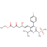 901765-36-4 ethyl (E,5S)-7-[4-(4-fluorophenyl)-2-[methyl(methylsulfonyl)amino]-6-propan-2-ylpyrimidin-5-yl]-5-hydroxy-3-oxohept-6-enoate chemical structure