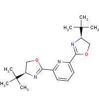 118949-63-6 (4S)-4-tert-butyl-2-[6-[(4S)-4-tert-butyl-4,5-dihydro-1,3-oxazol-2-yl]pyridin-2-yl]-4,5-dihydro-1,3-oxazole chemical structure
