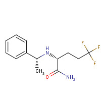 1146852-38-1 (2R)-5,5,5-trifluoro-2-[[(1R)-1-phenylethyl]amino]pentanamide chemical structure