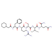 113584-01-3 (2S)-2-[[(2S)-2-[[(2S)-2-[[(2S)-2-[[(2S)-2-[(2-cyclohexylacetyl)amino]-3-phenylpropanoyl]amino]-5-(diaminomethylideneamino)pentanoyl]amino]-3-hydroxypropanoyl]amino]-3-methylbutanoyl]amino]pentanediamide chemical structure