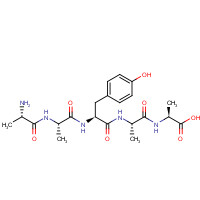 74261-52-2 (2S)-2-[[(2S)-2-[[(2S)-2-[[(2S)-2-[[(2S)-2-aminopropanoyl]amino]propanoyl]amino]-3-(4-hydroxyphenyl)propanoyl]amino]propanoyl]amino]propanoic acid chemical structure