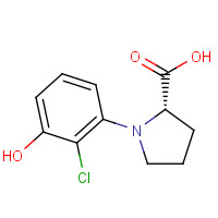 925233-19-8 (2S)-1-(2-chloro-3-hydroxyphenyl)pyrrolidine-2-carboxylic acid chemical structure