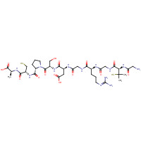126716-28-7 (3S)-3-[[2-[[(2S)-2-[[2-[[(2R)-2-[(2-aminoacetyl)amino]-3-methyl-3-sulfanylbutanoyl]amino]acetyl]amino]-5-(diaminomethylideneamino)pentanoyl]amino]acetyl]amino]-4-[[(2S)-1-[(2S)-2-[[(2R)-1-[[(1S)-1-carboxyethyl]amino]-1-oxo-3-sulfanylpropan-2-yl]carbamoyl chemical structure