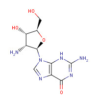 60966-26-9 2-amino-9-[(2R,3R,4S,5R)-3-amino-4-hydroxy-5-(hydroxymethyl)oxolan-2-yl]-3H-purin-6-one chemical structure