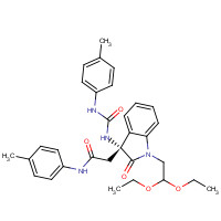 199800-49-2 2-[(3R)-1-(2,2-diethoxyethyl)-3-[(4-methylphenyl)carbamoylamino]-2-oxoindol-3-yl]-N-(4-methylphenyl)acetamide chemical structure