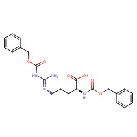 53934-75-1 (2S)-5-[[amino(phenylmethoxycarbonylamino)methylidene]amino]-2-(phenylmethoxycarbonylamino)pentanoic acid chemical structure