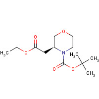 761460-04-2 tert-butyl (3S)-3-(2-ethoxy-2-oxoethyl)morpholine-4-carboxylate chemical structure