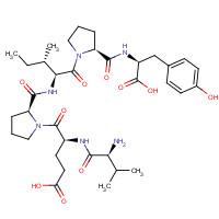 94773-24-7 (4S)-4-[[(2S)-2-amino-3-methylbutanoyl]amino]-5-[(2S)-2-[[(2S,3S)-1-[(2S)-2-[[(1S)-1-carboxy-2-(4-hydroxyphenyl)ethyl]carbamoyl]pyrrolidin-1-yl]-3-methyl-1-oxopentan-2-yl]carbamoyl]pyrrolidin-1-yl]-5-oxopentanoic acid chemical structure