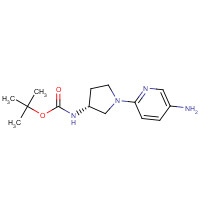 1004621-13-9 tert-butyl N-[(3R)-1-(5-aminopyridin-2-yl)pyrrolidin-3-yl]carbamate chemical structure