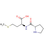 52899-08-8 (2S)-4-methylsulfanyl-2-[[(2S)-pyrrolidine-2-carbonyl]amino]butanoic acid chemical structure