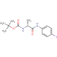 1352083-14-7 tert-butyl N-[(2R)-1-(4-iodoanilino)-1-oxopropan-2-yl]carbamate chemical structure