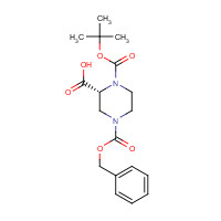 138775-02-7 (2R)-1-[(2-methylpropan-2-yl)oxycarbonyl]-4-phenylmethoxycarbonylpiperazine-2-carboxylic acid chemical structure
