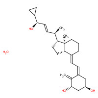 147657-22-5 (1R,3S,5Z)-5-[(2E)-2-[(1R,3aS,7aR)-1-[(E,2R,5S)-5-cyclopropyl-5-hydroxypent-3-en-2-yl]-7a-methyl-2,3,3a,5,6,7-hexahydro-1H-inden-4-ylidene]ethylidene]-4-methylidenecyclohexane-1,3-diol;hydrate chemical structure