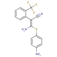 305350-87-2 (Z)-3-amino-3-(4-aminophenyl)sulfanyl-2-[2-(trifluoromethyl)phenyl]prop-2-enenitrile chemical structure