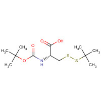 30044-61-2 (2R)-3-(tert-butyldisulfanyl)-2-[(2-methylpropan-2-yl)oxycarbonylamino]propanoic acid chemical structure