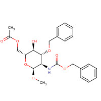 114869-95-3 [(2R,3S,4R,5R,6S)-3-hydroxy-6-methoxy-4-phenylmethoxy-5-(phenylmethoxycarbonylamino)oxan-2-yl]methyl acetate chemical structure