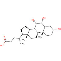 547-75-1 (4R)-4-[(3R,5R,6R,7S,8S,9S,10R,13R,14S,17R)-3,6,7-trihydroxy-10,13-dimethyl-2,3,4,5,6,7,8,9,11,12,14,15,16,17-tetradecahydro-1H-cyclopenta[a]phenanthren-17-yl]pentanoic acid chemical structure