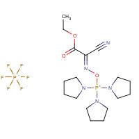 153433-21-7 [(E)-(1-cyano-2-ethoxy-2-oxoethylidene)amino]oxy-tripyrrolidin-1-ylphosphanium;hexafluorophosphate chemical structure