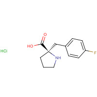 1049740-69-3 (2R)-2-[(4-fluorophenyl)methyl]pyrrolidine-2-carboxylic acid;hydrochloride chemical structure