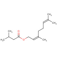 3915-83-1 [(2Z)-3,7-dimethylocta-2,6-dienyl] 3-methylbutanoate chemical structure