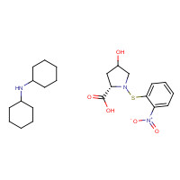 7675-54-9 N-cyclohexylcyclohexanamine;(2S)-4-hydroxy-1-(2-nitrophenyl)sulfanylpyrrolidine-2-carboxylic acid chemical structure