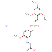 1225497-78-8 sodium;2-[2-methoxy-5-[[(E)-2-(2,4,6-trimethoxyphenyl)ethenyl]sulfonylmethyl]anilino]acetate chemical structure