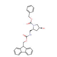 1234908-56-5 benzyl (2S,4S)-2-[(9H-fluoren-9-ylmethoxycarbonylamino)methyl]-4-hydroxypyrrolidine-1-carboxylate chemical structure