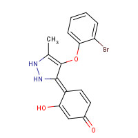 311809-91-3 (4Z)-4-[4-(2-bromophenoxy)-5-methyl-1,2-dihydropyrazol-3-ylidene]-3-hydroxycyclohexa-2,5-dien-1-one chemical structure